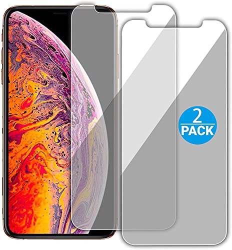 Privacy Screen Protector Compatible with iPhone 11 Pro Max/iPhone Xs Max 6.5 Inch 2 Pack Anti Spy Private Case Friendly Tempered Glass [Black]