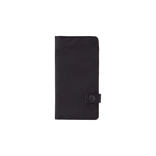Slim black pen case, 7.5 x 4.3 inches