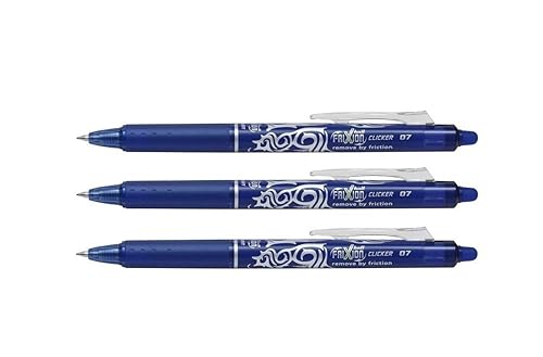 Pack of 3 Blue 0.7mm Erasable Gel Pens