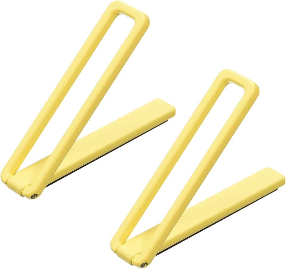Thin yellow phone and tablet kickstand, 2-pack