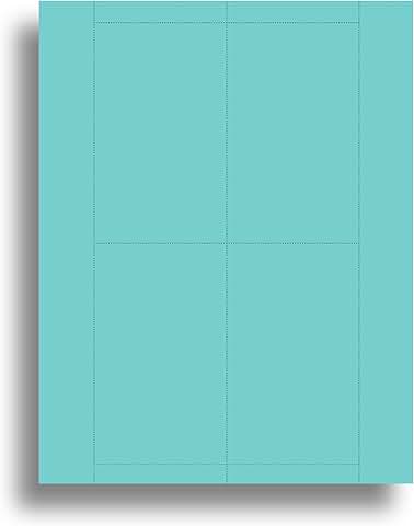 Bright Blue Printable Index Cards, 3x5, 25 Sheets