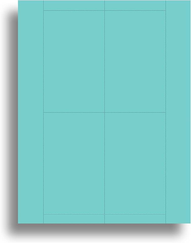 Bright Blue Printable Index Cards, 3x5, 25 Sheets