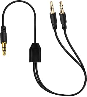 3.5mm Headset Splitter Audio Extension Cable 1m
