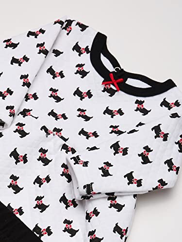Girls' Quilted Cotton Dress and Leggings, Scottie Dog, 0-3 Months