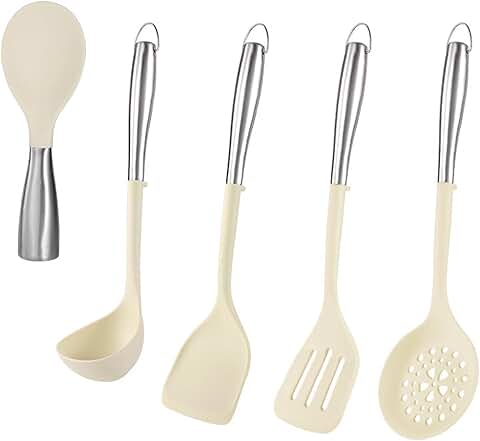 Set of 5 Heat-Resistant Silicone Kitchen Utensils