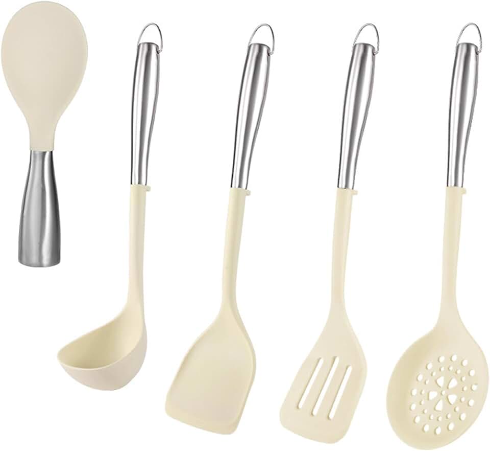 Set of 5 Heat-Resistant Silicone Kitchen Utensils