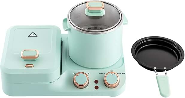 3-in-1 Breakfast Station with Toaster, Pan, and Pot