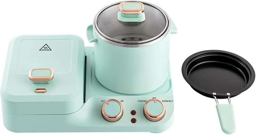 3-in-1 Breakfast Station with Toaster, Pan, and Pot