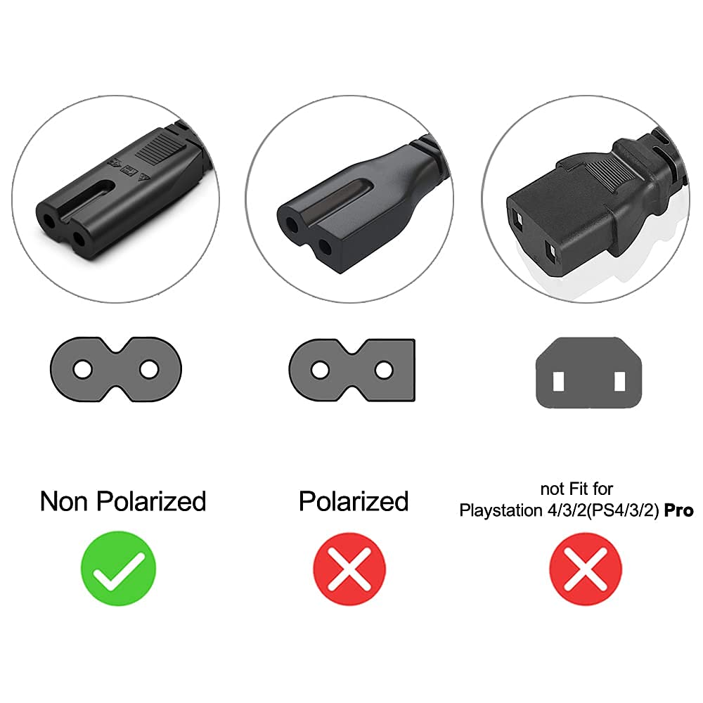 AC Power Cord Cable Fit for Sony PS4 PS3 PS5 Playstation 4 3 5 Replacement