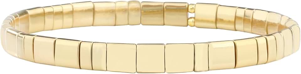 Stackable Tila Bead Bracelets for Women