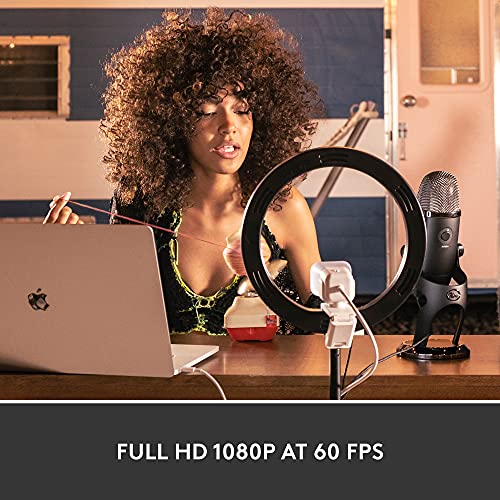 StreamCam, Live Streaming Webcam, Full 1080p HD 60fps Vertical Video, Smart auto Focus and Exposure, Dual Camera-Mount Versatility, with USB-C, for YouTube, Gaming Twitch, PC/Mac - White
