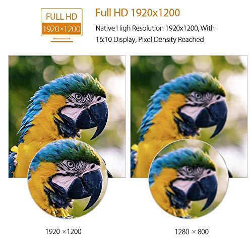 10 inch Monitor HDMI LCD Monitor 1920x1200 16:10 IPS Screen Display with BNC VGA AV Output for CCTV DVD PC Laptop DVR Built-in Loudspeakers