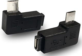 Micro USB 90 Degree Angle Adapter, 1 Pair