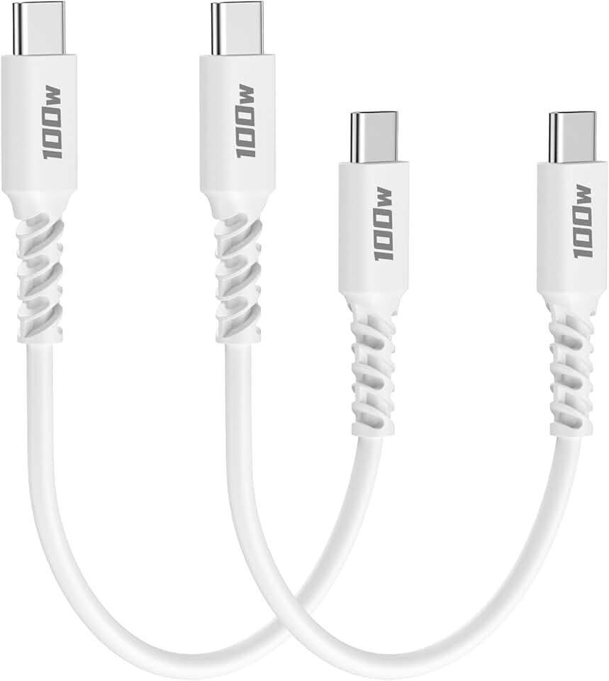 1ft USB C to USB C Cable, 2 Pack, Fast Charging