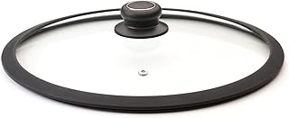 12.5-Inch Tempered Glass Cookware Lid with Silicone Rim