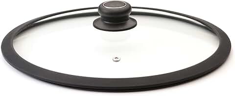 12.5-Inch Tempered Glass Cookware Lid with Silicone Rim