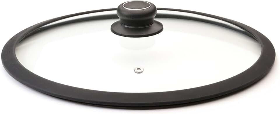12.5-Inch Tempered Glass Cookware Lid with Silicone Rim