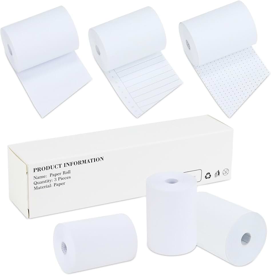 Two 2-Inch Receipt Paper Rolls, 36 Feet Each
