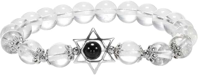 Unisex Merkaba Star Gemstone Beads Stretch Bracelet