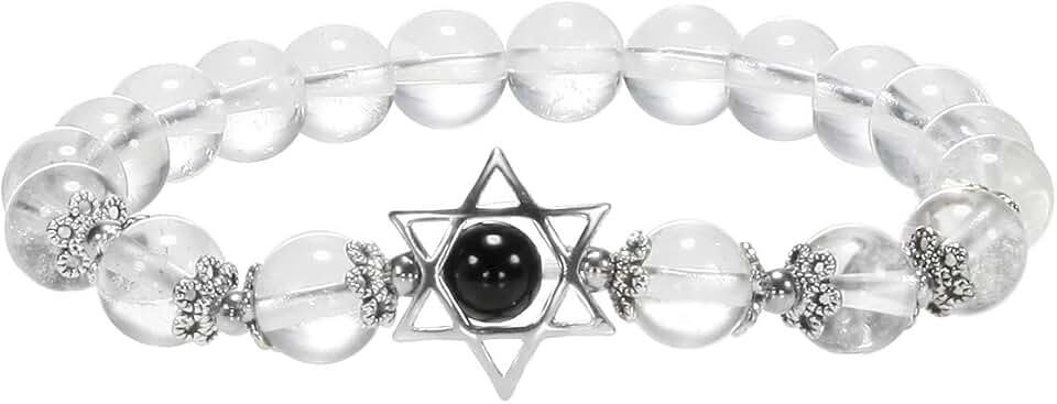 Unisex Merkaba Star Gemstone Beads Stretch Bracelet