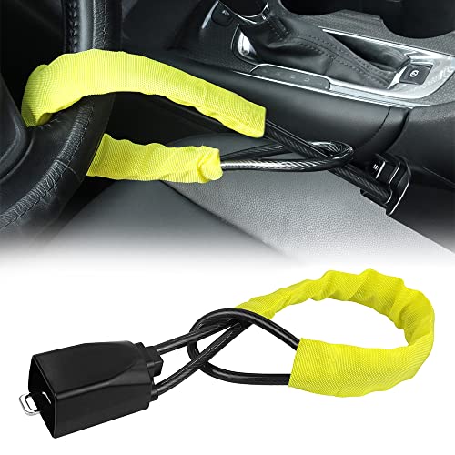Steering Wheel Lock Seat Belt Lock Security Anti-Theft Handbag Lock Fit Most Cars Vehicle SUV Golf Cart