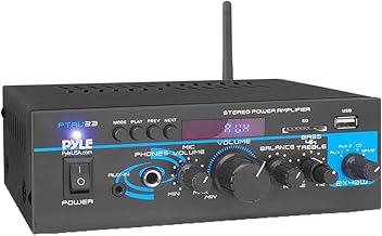 Mini Bluetooth Power Amplifier with RCA, USB, AUX, and Mic Inputs