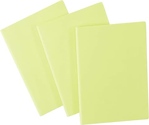 Green Writing Notebook Journal Set, 5.75 x 8.25 inches, 3-pack