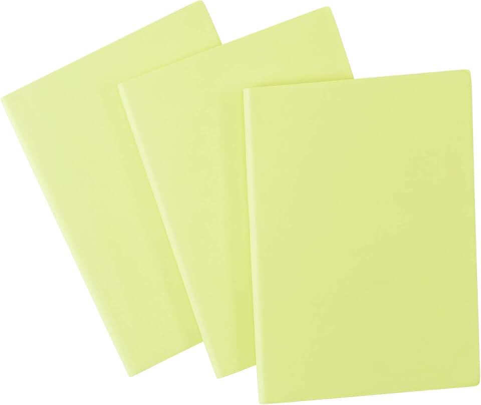 Green Writing Notebook Journal Set, 5.75 x 8.25 inches, 3-pack