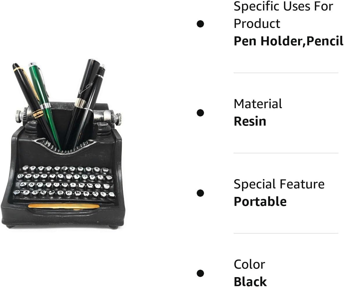 Vintage Typewriter Pencil Holder for Desk