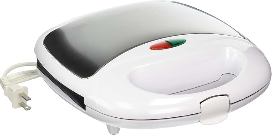 Compact dual sandwich maker with non-stick surface