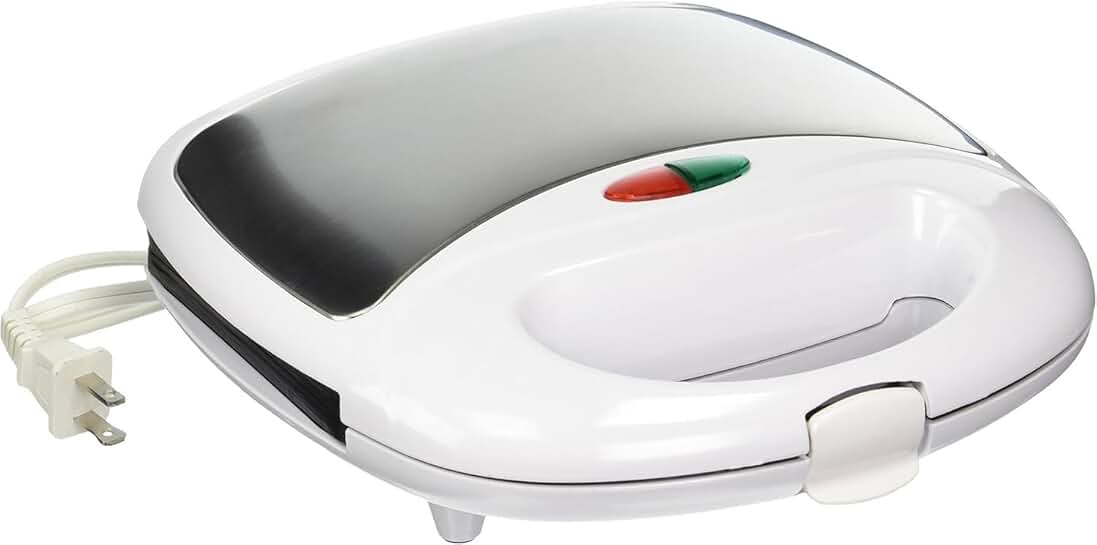 Compact dual sandwich maker with non-stick surface
