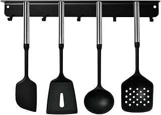 5-Piece Silicone Kitchen Utensil Set with Magnetic Holder