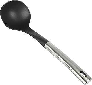Heat-Resistant Nylon Ladle with Stainless Steel Handle