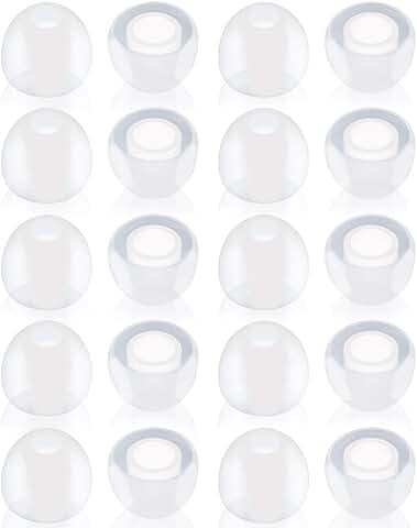 10 Pairs Small Clear Silicone Ear Tips