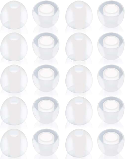 10 Pairs Small Clear Silicone Ear Tips