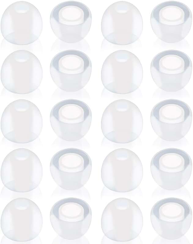 10 Pairs Small Clear Silicone Ear Tips