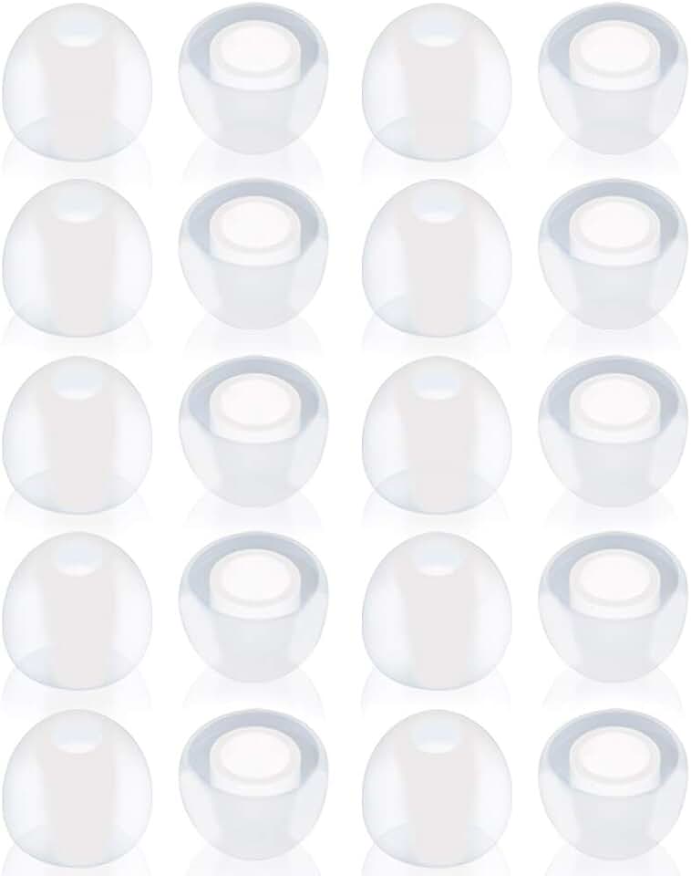 10 Pairs Small Clear Silicone Ear Tips
