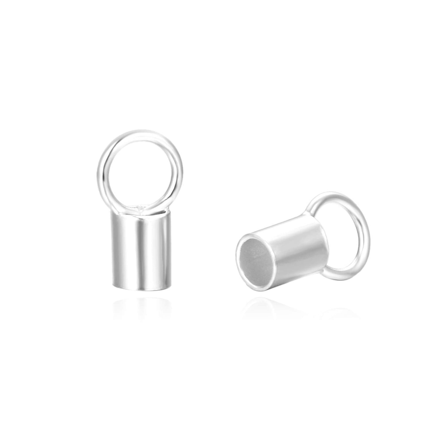 20pcs Sterling Silver Hypoallergenic Beading Cord End Caps
