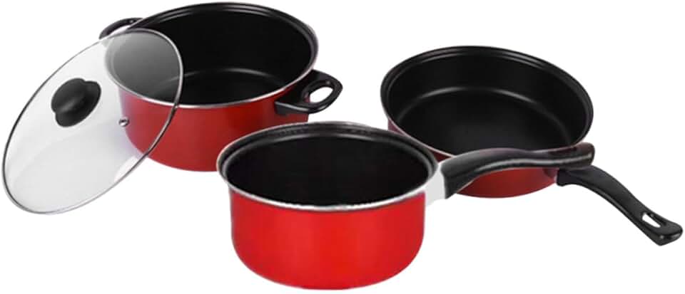 3-piece Non-stick Frying Pan and Soup Pot Set