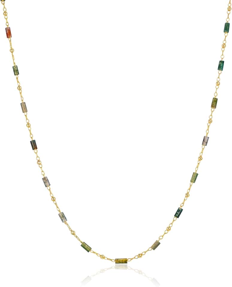 Multi-Color Gemstone Beaded Necklace for Women