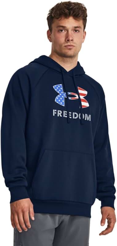 Men's Hoodie with Big Flag Logo