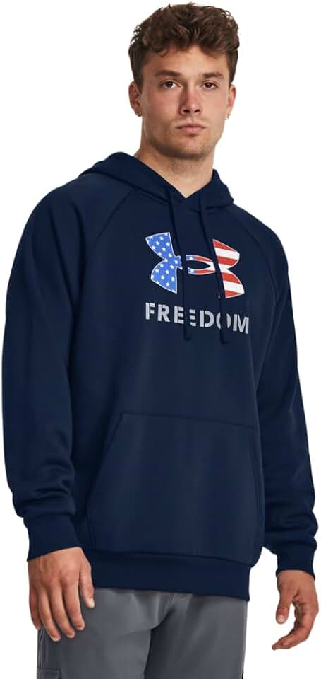 Men's Hoodie with Big Flag Logo