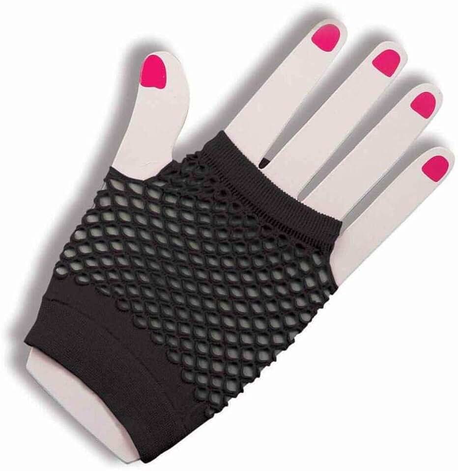 Six pairs of women's fishnet fingerless gloves