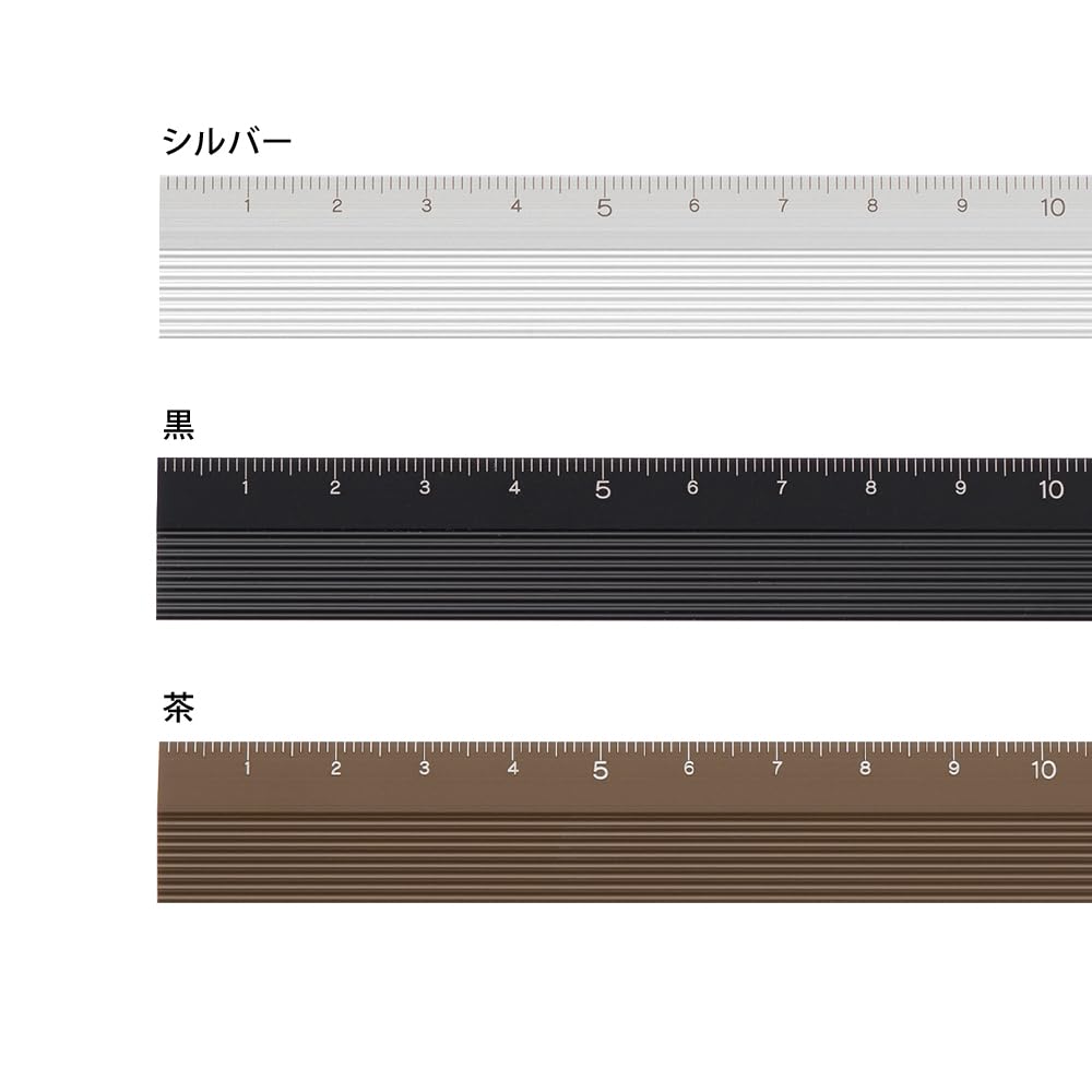Black 15cm Aluminium Ruler