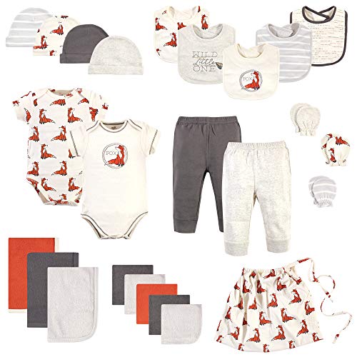 Uni  Baby  Cotton Layette Set and Giftset, Boho Fox, 0-6 Months