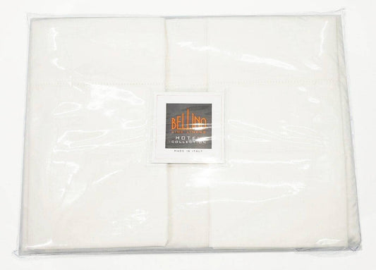 Italian Queen Sheet Set With Ajour Hemstitch  100% Cotton White