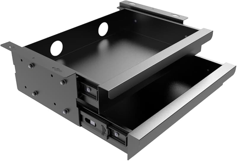 Under Desk Sliding Drawer with Two Layers