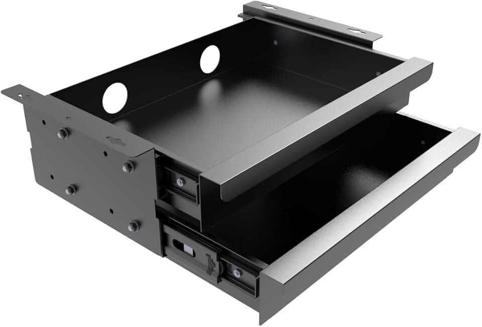 Under Desk Sliding Drawer with Two Layers