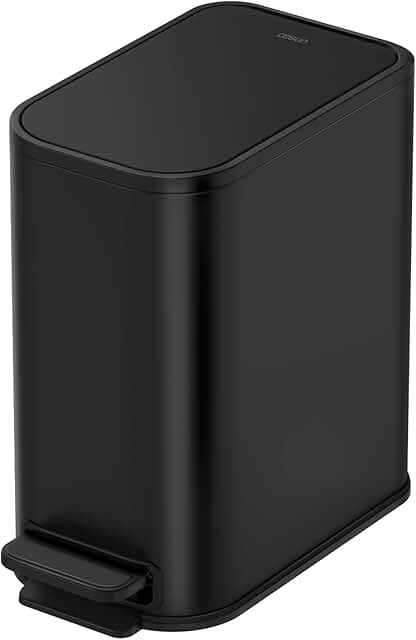 Small Bathroom Trash Can with Lid and Pedal