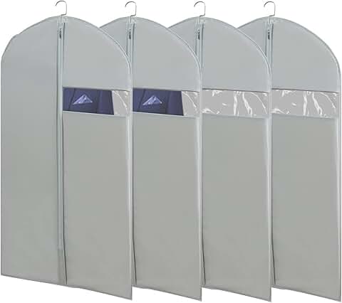 Set of 4 43-inch Garment Bags for Closet Storage